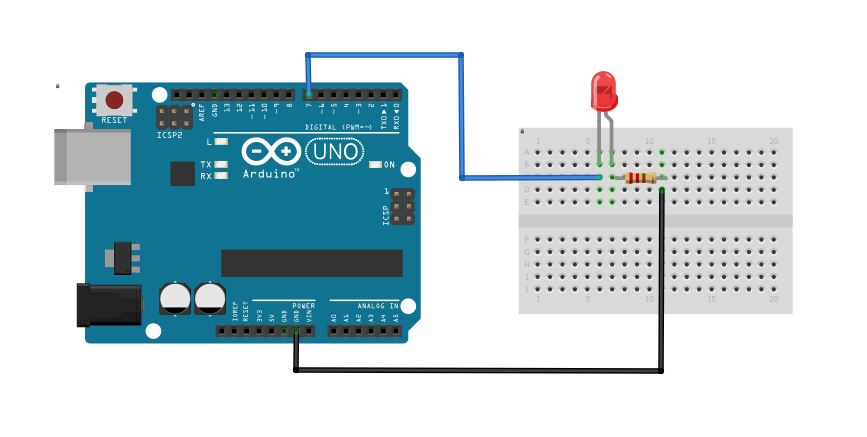Blinking Led Arduino Circuit Diagram