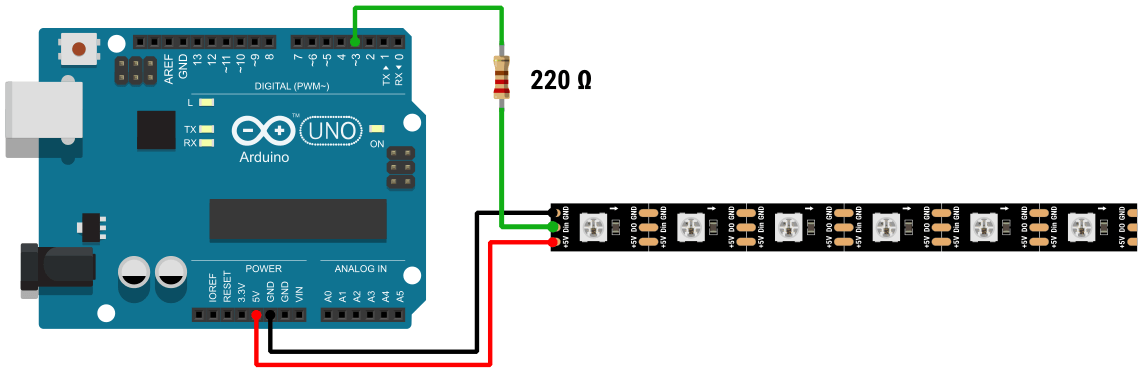 How To Control Ws2812b Addressable Rgb Leds Using Arduino Circuit Geeks