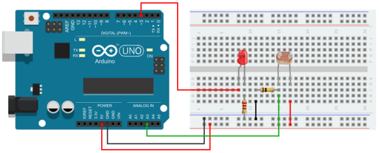 Arduino Light Sensor Using LDR - Circuit Geeks