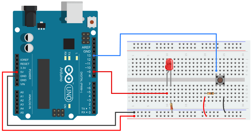 Arduino - Turn LED On and Off With Push Button 
