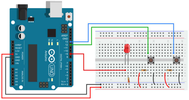 Arduino Buttons and LEDs | Push Button Tutorial - Circuit Geeks